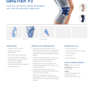 Bauerfeind GenuTrain P3 för Patellaluxation
